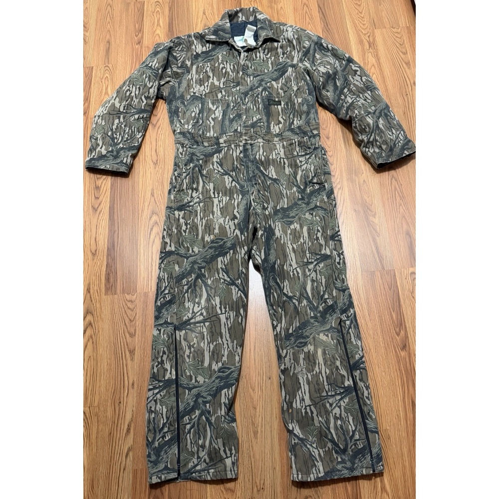 Vintage Liberty Mossy Oak Treestand Insulated Coveralls Mens Large USA